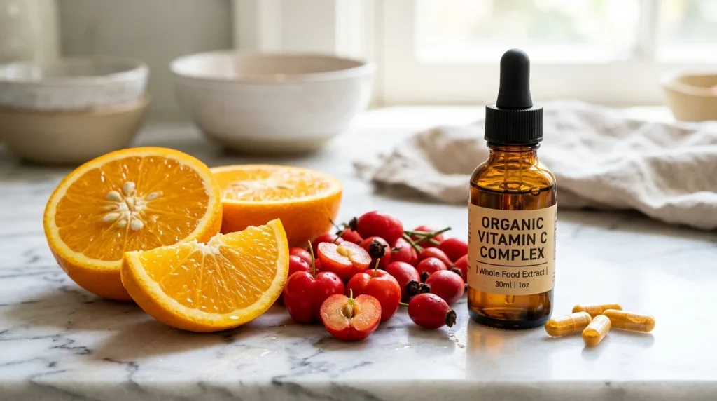 Maximální denní dávka vitamínu C: Kolik tělo vstřebá a kdy hrozí předávkování 10 Maximální denní dávka vitamínu C přírodní zdroje (Obrázek vygenerovaný umělou inteligencí)